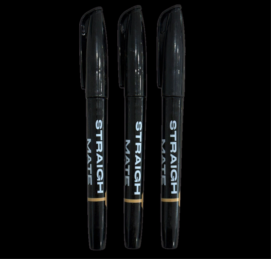 Black Worksite Permanent Markers x3