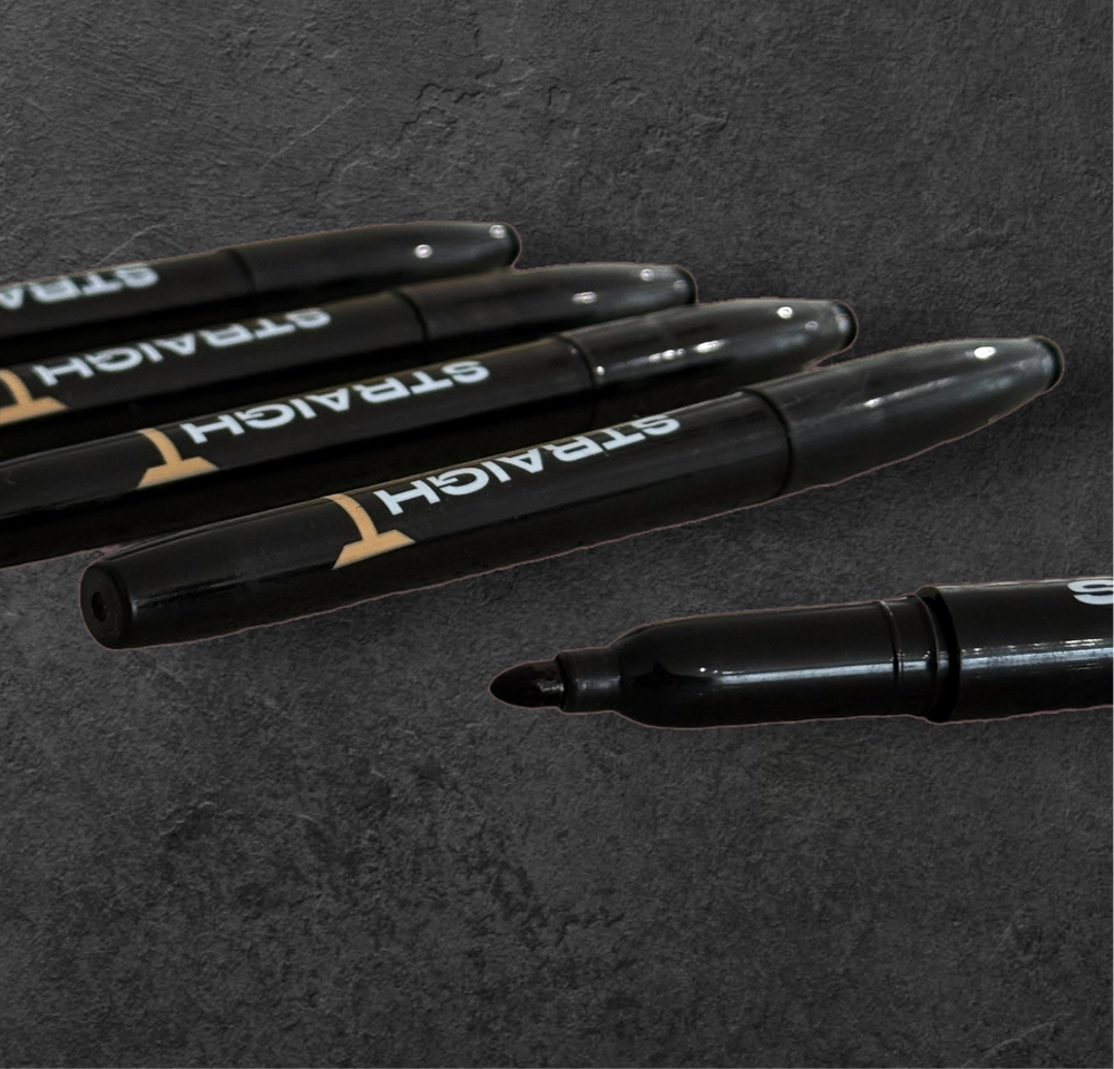 Black Worksite Permanent Markers x3