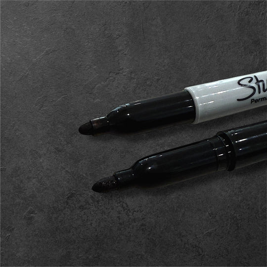 Black Worksite Permanent Markers x3